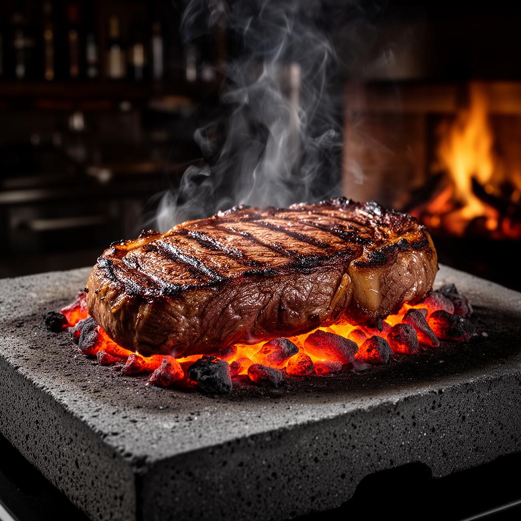 Juicy steak fresh off the grill at Isaac's